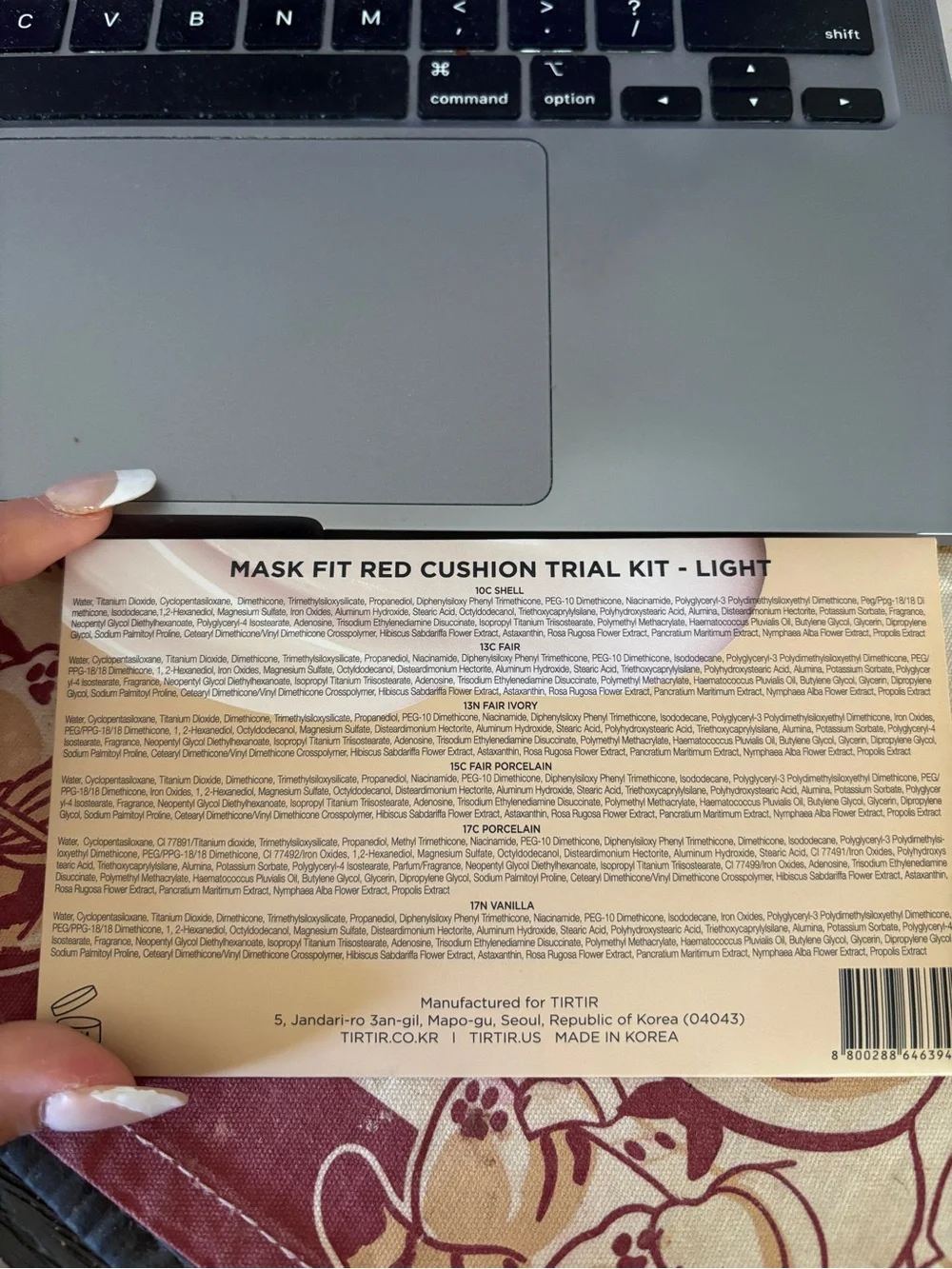 TIRTIR Red Cushion Foundation 6 Shades 0.03 oz Each Trial Sample Kit